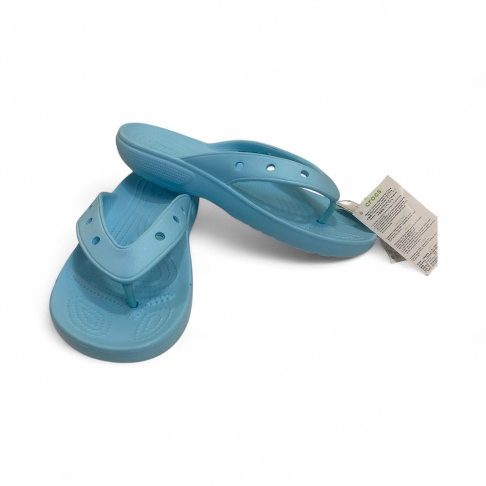 New Crocs Iconic Comfot Flip Flops Sandals Unisex Size Us 11 Women,  Men 9 Blue